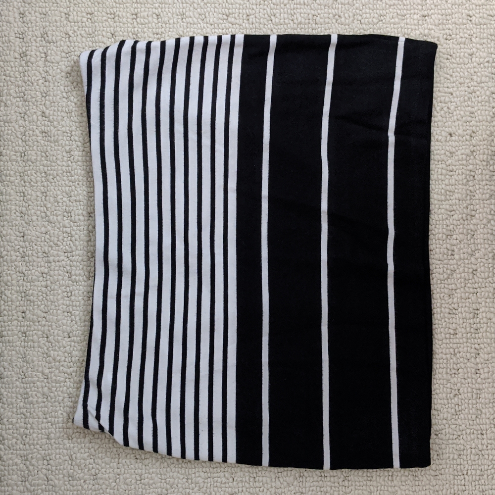 Forever 21 Elastic-Waist Stretch Striped Mini Skirt